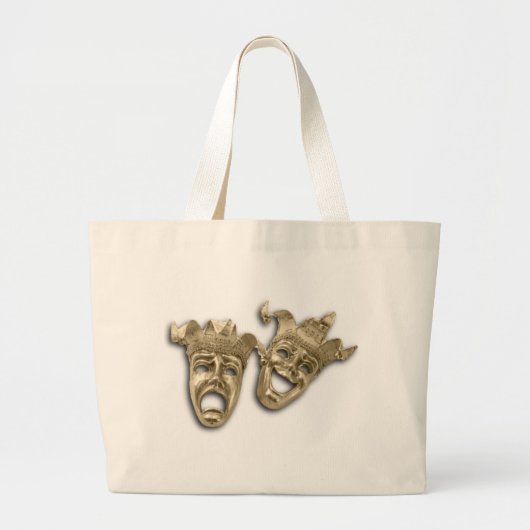 Comedy en Tragedie Gold Maskers Canvas tas (Voorkant)