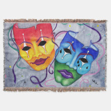 Comedy en tragedie maskers Blanket