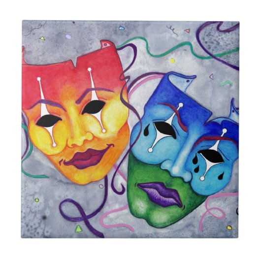 Comedy en tragedie tegeltje (Voorkant)