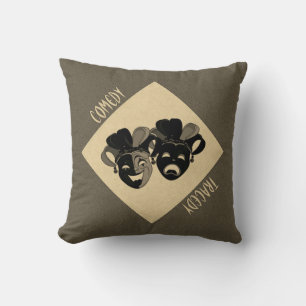Comedy en tragedie Theater Maskers 2 in 1 Kussen