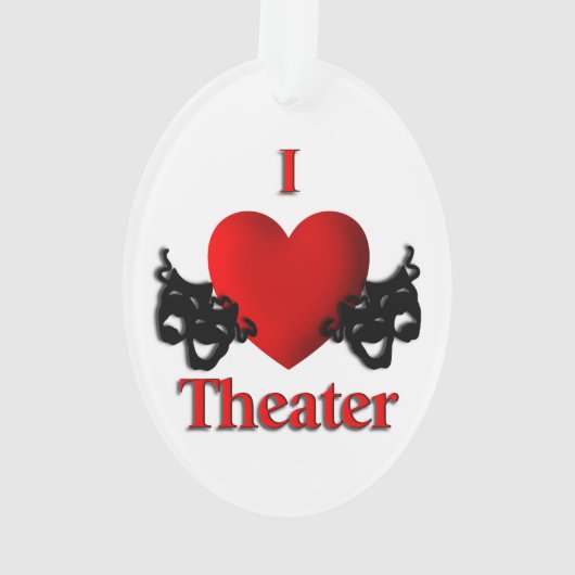 Comedy en tragedie theater maskers Ornament (achterkant)