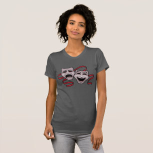 Comedy- en tragedie-theatermaskers t-shirt