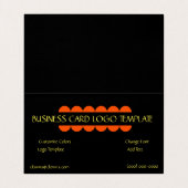 Comedy Funny Entertainer Logo Sjabloon Visitekaartjes (Binnenkant ongevouwen)