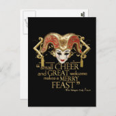 Comedy of Errors Feast Quote (Gold Version) Briefkaart (Voorkant / Achterkant)