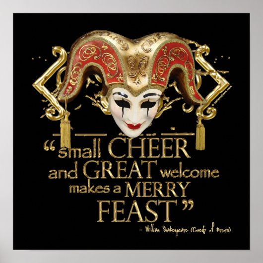 Comedy of Errors Feast Quote (Gold Version) Poster (Voorkant)