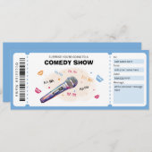 Comedy Show Cadeaubon, Stand Up Comedy Ticket Kaart (Voorkant / Achterkant)