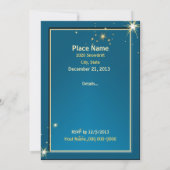 Comedy Tragedie Blue Theater Mask kerst Invite Kaart (Achterkant)