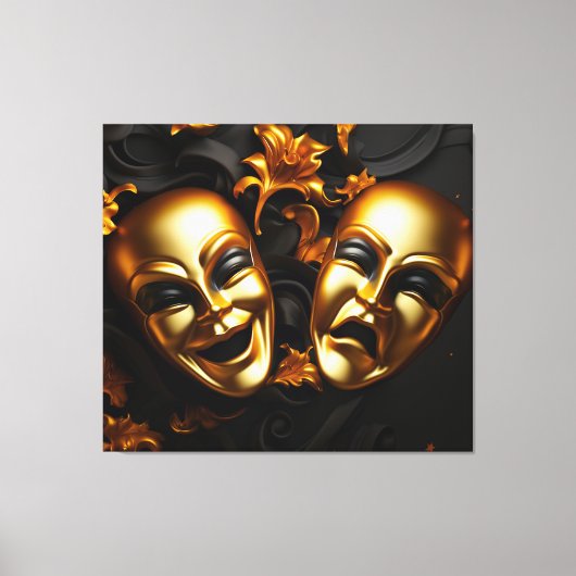 Comedy & tragedie canvas afdruk (Voorkant)