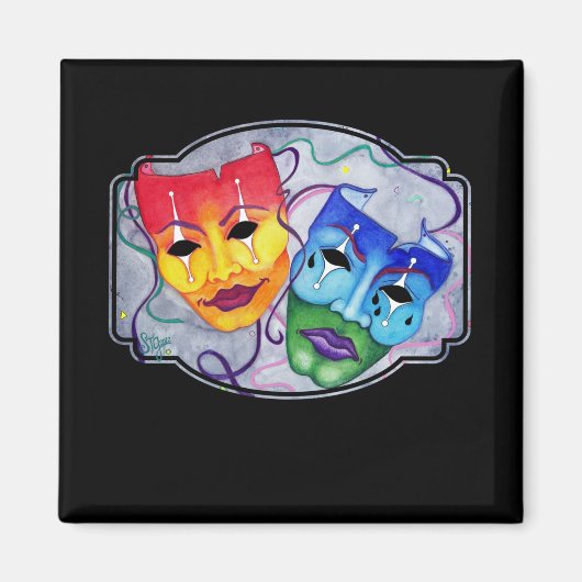 Comedy & tragedie magneet (Voorkant)