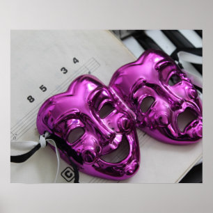 Comedy Tragedie Mask Poster
