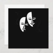 Comedy tragedie maskers Actor Gift Bedankkaart (Voorkant / Achterkant)