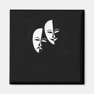 Comedy tragedie maskers Actor Gift Magneet