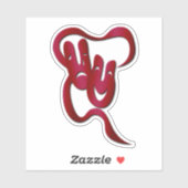 Comedy Tragedie Red Theater Mask Sticker (Vel)