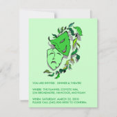 COMEDY & TRAGEDY INVITATION DINER THEATER MOVIE KAART (Voorkant)