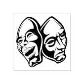 Comedy tragisch theater maskert nog leven rubberstempel (Afrduk)