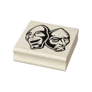 Comedy tragisch theater maskert nog leven rubberstempel