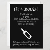 Comedy Wedding Invitation, Humor Kaart (Voorkant / Achterkant)