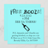 Comedy Wedding Invitation, Humor Kaart (Voorkant / Achterkant)