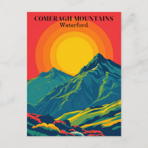 Comeragh Mountains Ireland Vintage Travel Briefkaa Briefkaart