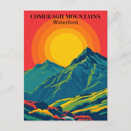Comeragh Mountains Irlande Carte postale Vintage v (Devant)