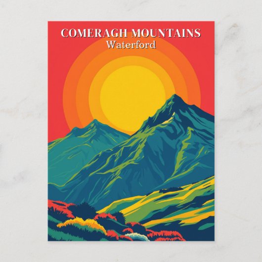 Comeragh Mountains Irlande Carte postale Vintage v (Devant)