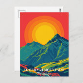 Comeragh Mountains Irlande Retro Travel Carte post (Devant / Derrière)