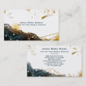 *~* Comet Sacred Geometry Moon Glitter Visitekaartje (Voorkant / Achterkant)