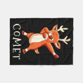 Comet Santas Reindeers Family Matching Outfit Chri Fleece Deken (Voorkant (Horizontaal))