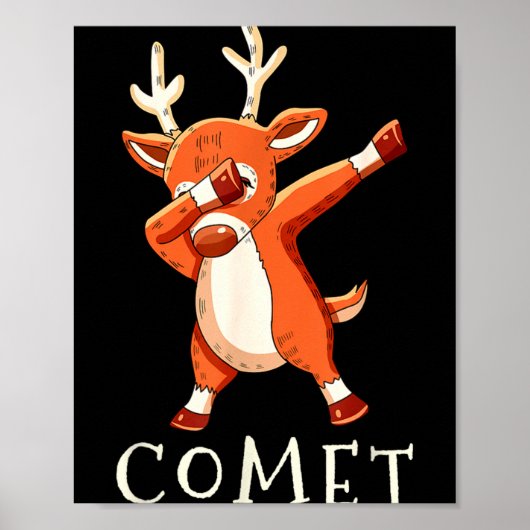 Comet Santas Reindeers Family Matching Outfit Chri Poster (Voorkant)