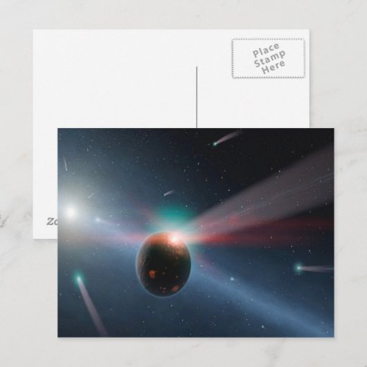 Comet Storm Briefkaart (Voorkant / Achterkant)