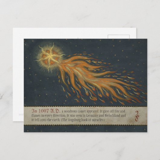 Comet uit het Augsburg-wonderboek CC0904 Briefkaart (Voorkant / Achterkant)
