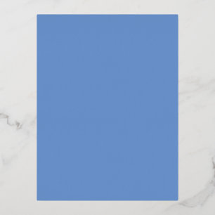 Comflower Blue #6B95D0, koud Paars Folie Feestdagen Briefkaart