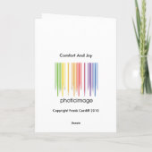 Comfort And Joy Feestdagen Kaart (Achterkant)