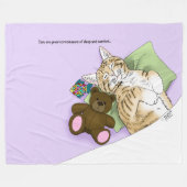 Comfort Cat Paarse deken (Voorkant (Horizontaal))