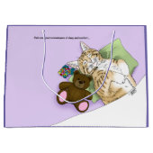 Comfort Cat Paarse deken Groot Cadeauzakje (Voorkant)