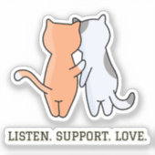 Comfort Cats | Tote bag Sticker (Voorkant)