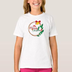 Comfort Colors® Meisjes Kerst Krans T-shirt 
