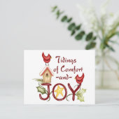 Comfort en Joy Briefkaart (Staand voorkant)