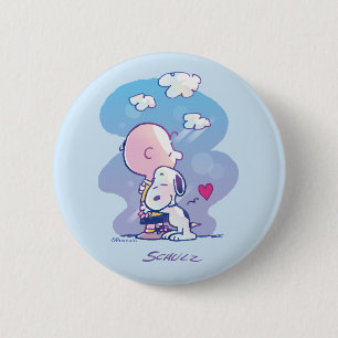 Comfort en veiligheid   Charlie & Snoopy Hug Ronde Button 5,7 Cm