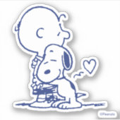 Comfort en veiligheid | Charlie & Snoopy Hug Sticker (Voorkant)