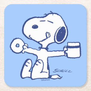 Comfort en veiligheid   Geluk is een ochtendrituee Vierkante Kartonnen Onderzetter