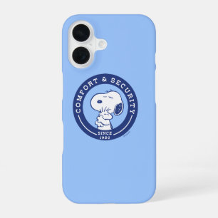 Comfort en veiligheid   Snoopy & Woodstock Hug iPhone 16 Hoesje