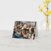 Comfort en vreugde en hoofden op spikes kaart (Gele Bloem)