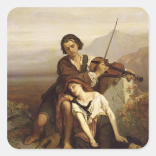 Comfort in Grief, c.1852 Vierkante Sticker