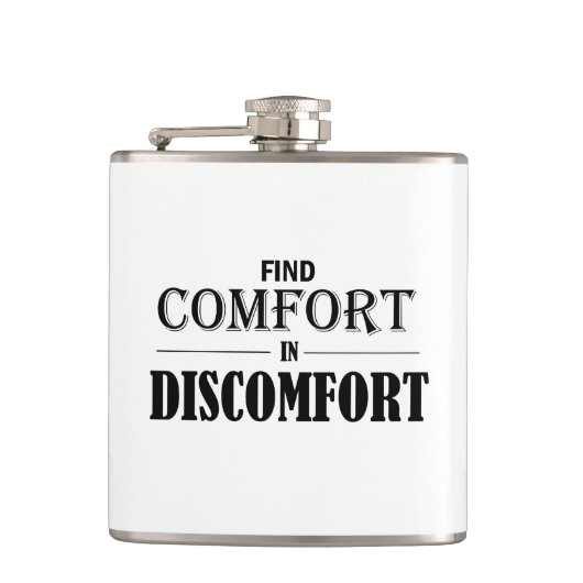 Comfort in ongemak zoeken heupfles (Voorkant)