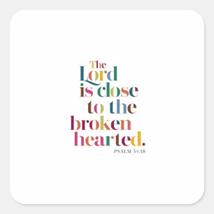 Comfort in zijn goddelijke aanwezigheid belofte Ps Vierkante Sticker