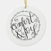 Comfort & Joy Kerstversiering Keramisch Ornament (Voorkant)