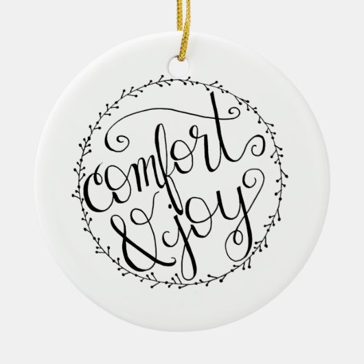 Comfort & Joy Kerstversiering Keramisch Ornament (Voorkant)