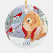 COMFORT & JOY met jaar-ruw ornament (Achterkant)