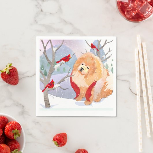 COMFORT & JOY - serviettes en papier ROUGH CHOW (En situation)